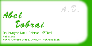abel dobrai business card